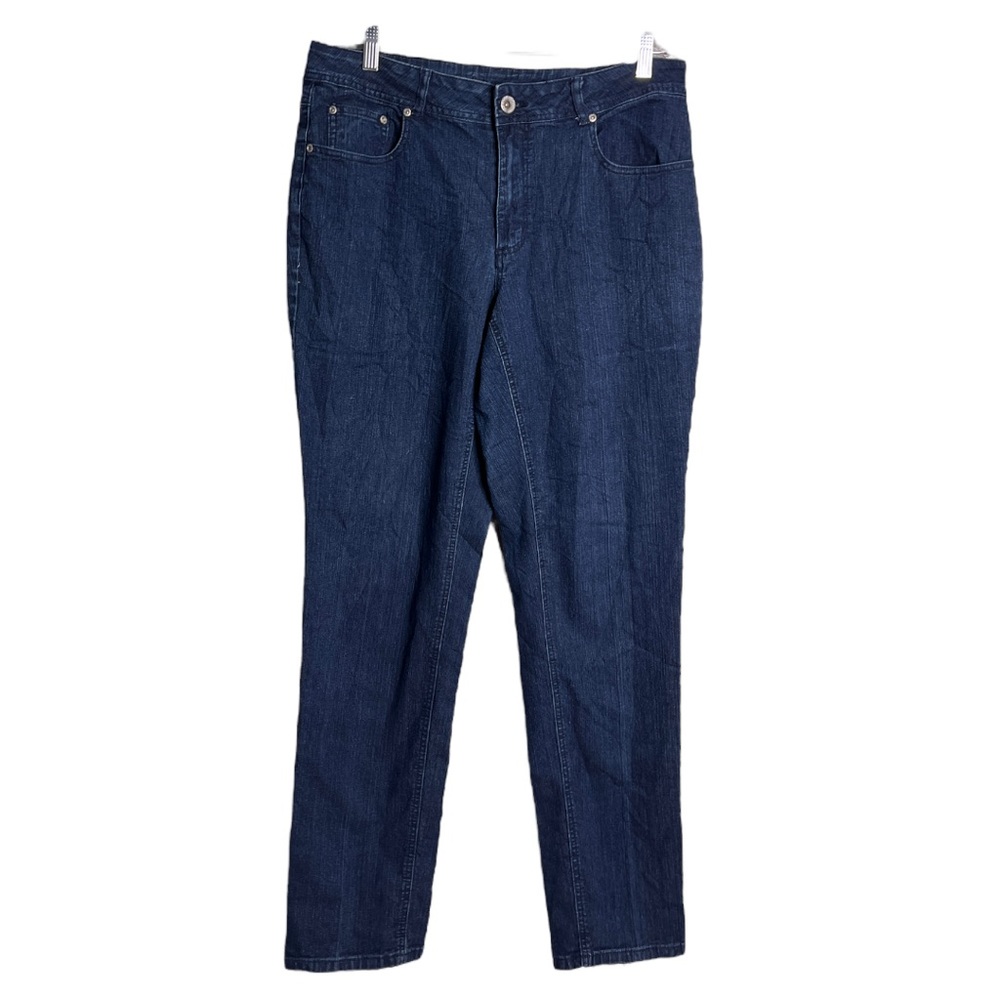 Ashley Stewart Skinny Jeans Blue Dark Wash Skinny Leg Solid Wash‎